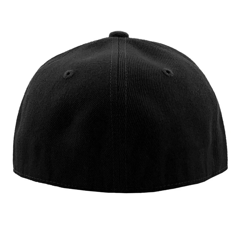 Full Closed Fitted Cap Hat New York Size Plus Large Trucker Men Bill Hip Hop Plain Baseball Snapback Blank Flat Visor Brim Era Good Vibrations