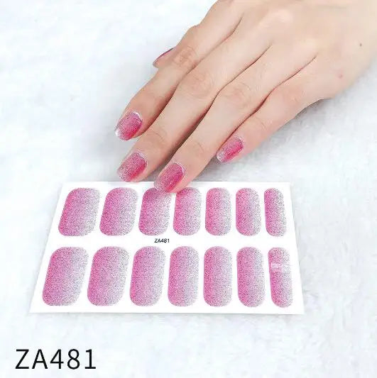 Nail Stickers DIY Decals For Nail Art Wraps Women Beauty Full Cover Nail Manicures Decorations Uñas Postizas Press On Nails Good Vibrations