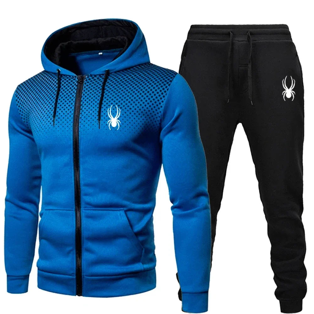 2025 popular two-piece men's sportswear jogging suit sportswear hooded sweatshirt zipper sweatshirt autumn and winter clothing Good Vibrations