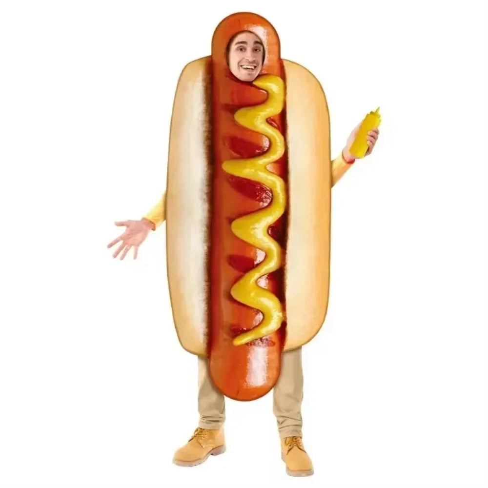 Halloween Cos Costumes Costumes for Adult Kids Funny Food Sausage Adult Child Unisex One-Piece Costume Carnival Jumpsuit Good Vibrations