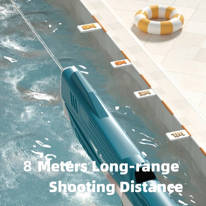 Children Full Automatic Water Gun Toys Summer Outdoor Pool Fight Games Induction Absorb Water Electric Waterguns for Kids Gifts Good Vibrations