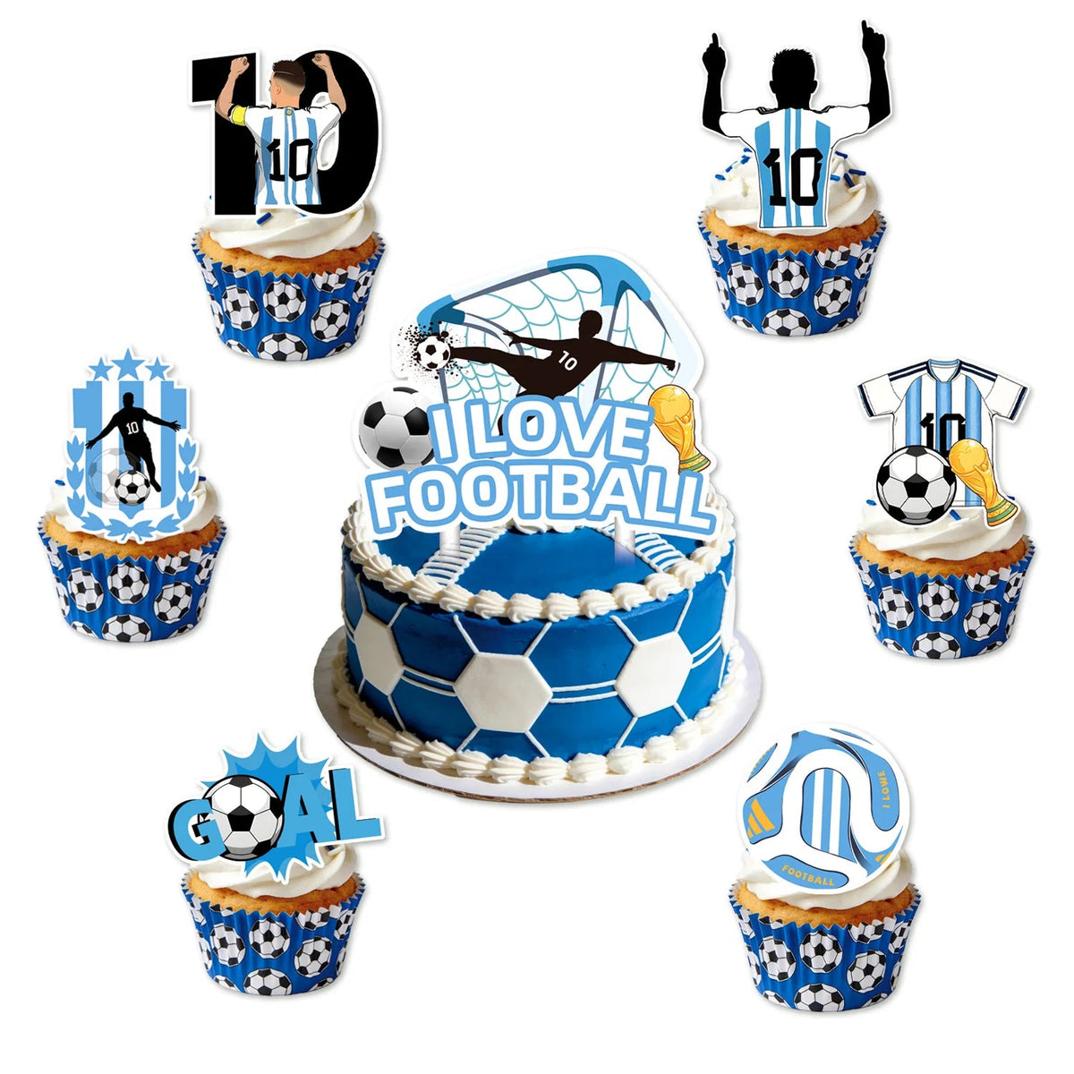 Soccer Party Supplies Superstar Messi Football Birthday Party Decoration Disposable Tableware Tablecloth Plates Cup Backdrop Good Vibrations