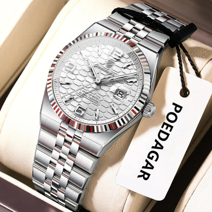 POEDAGAR Elegant Women's Watches High Quality Luxury Watch For Ladies Luminous Waterproof Date Women Quartz WristWatch Reloj+Box Good Vibrations