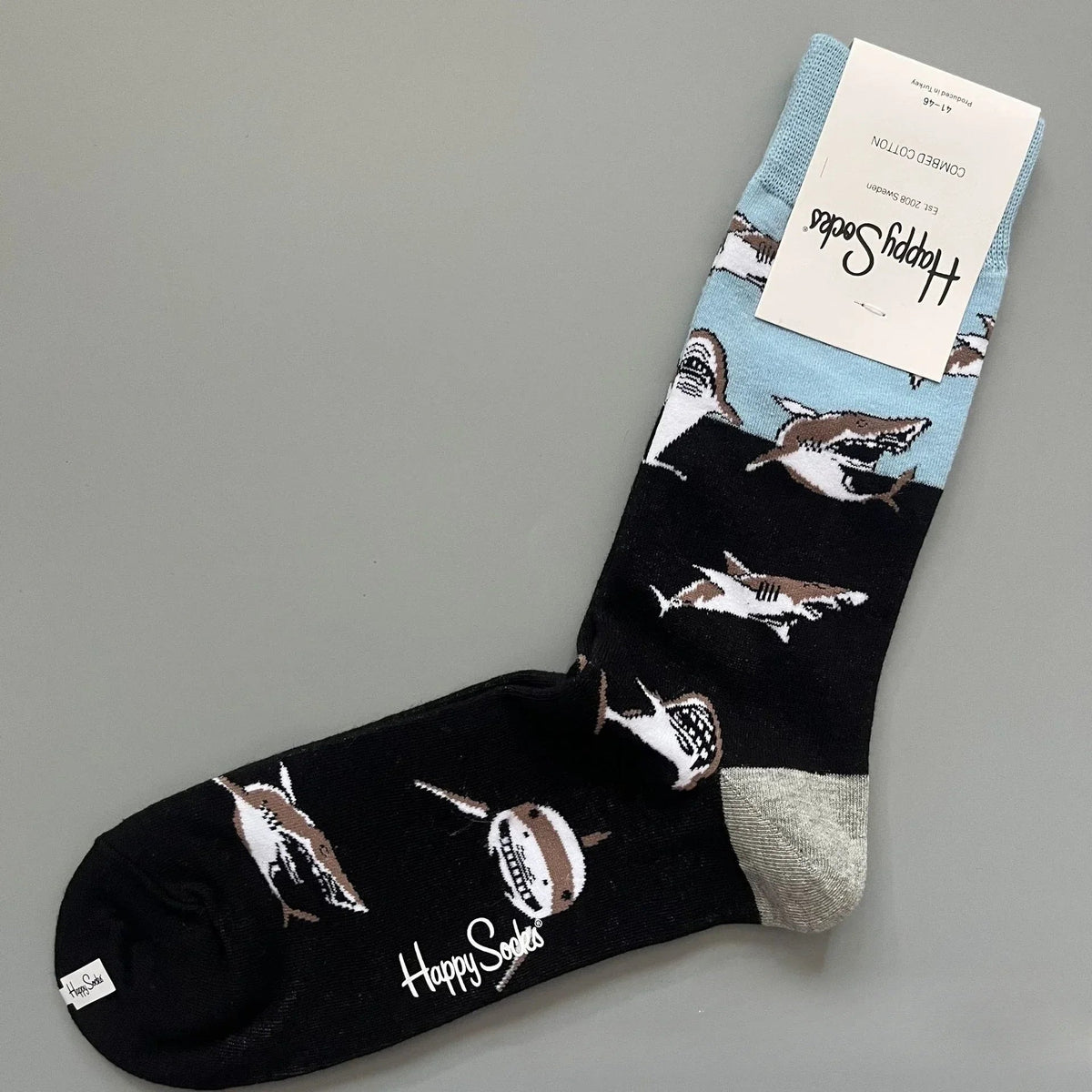 Cotton Happy Socks Men's Classic Crew Sock Shoe Size 10 - 13 Soft Good Vibrations