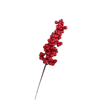 Party Decor Home Wedding Red Berry Bouquet Artificial Pine Cone Flower Branch Bubble Good Vibrations