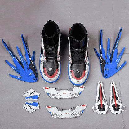 Lynjacye Cosplay Mid Cut Basketball Boots Unisex Mechanical Style Athletics Sport Trainer Tennis Basketball Shoes Good Vibrations
