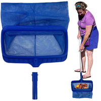 Swimming Pool Cleaning Net Professional Leaf Rake Deep Bag Large Capacity Thickened Frame Pool Leaf Skimmer Net Pool Clean Tool Good Vibrations