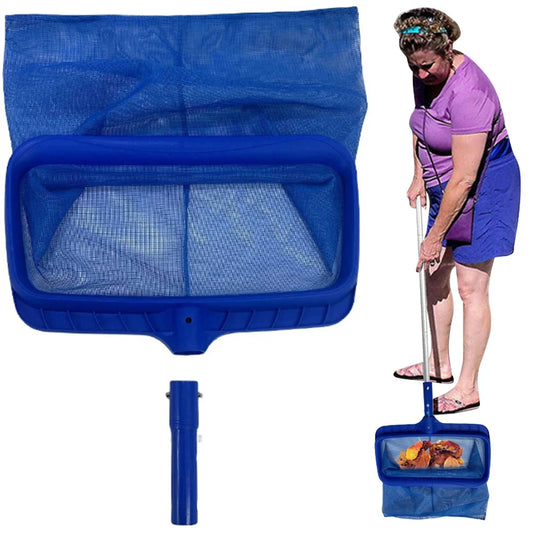 Swimming Pool Cleaning Net Professional Leaf Rake Deep Bag Large Capacity Thickened Frame Pool Leaf Skimmer Net Pool Clean Tool Good Vibrations