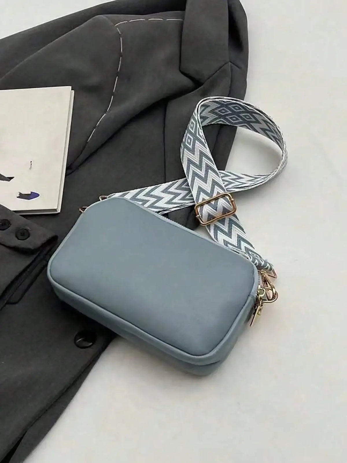 Motorcycle Simple Solid Color Crossbody Bag Shoulder Bag, Women Casual Handbag,Fashionable PU with Phon E Wallet Good Vibrations