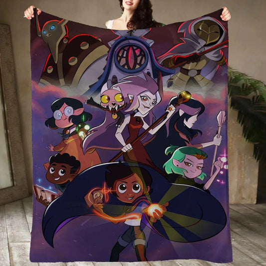 Personalized Christmas the Owl House Blankets Tapestry Gift for Boys Girls and Adults Winter Blankets Handmade Good Vibrations