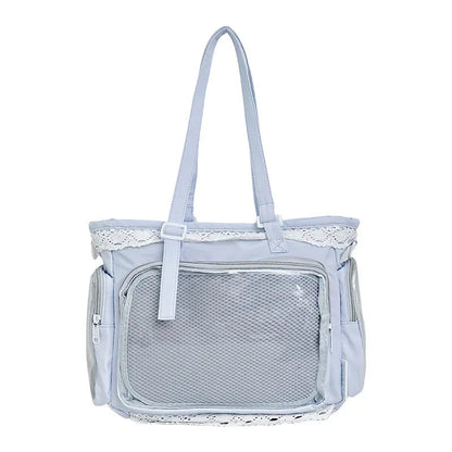 Large Capacity Ita Bag Anime Two-dimension Lolita Tote Bag Clear Window Crossbody Shoulder Bag Handbag Gift For Friends Good Vibrations