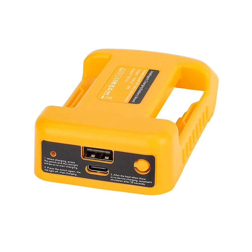 USB Power Bank r Adapter for Makita/Dewalt/Milwaukee 18V Li-ion Battery Rack Holder USB Type-C Output Fast Charging Interface Good Vibrations