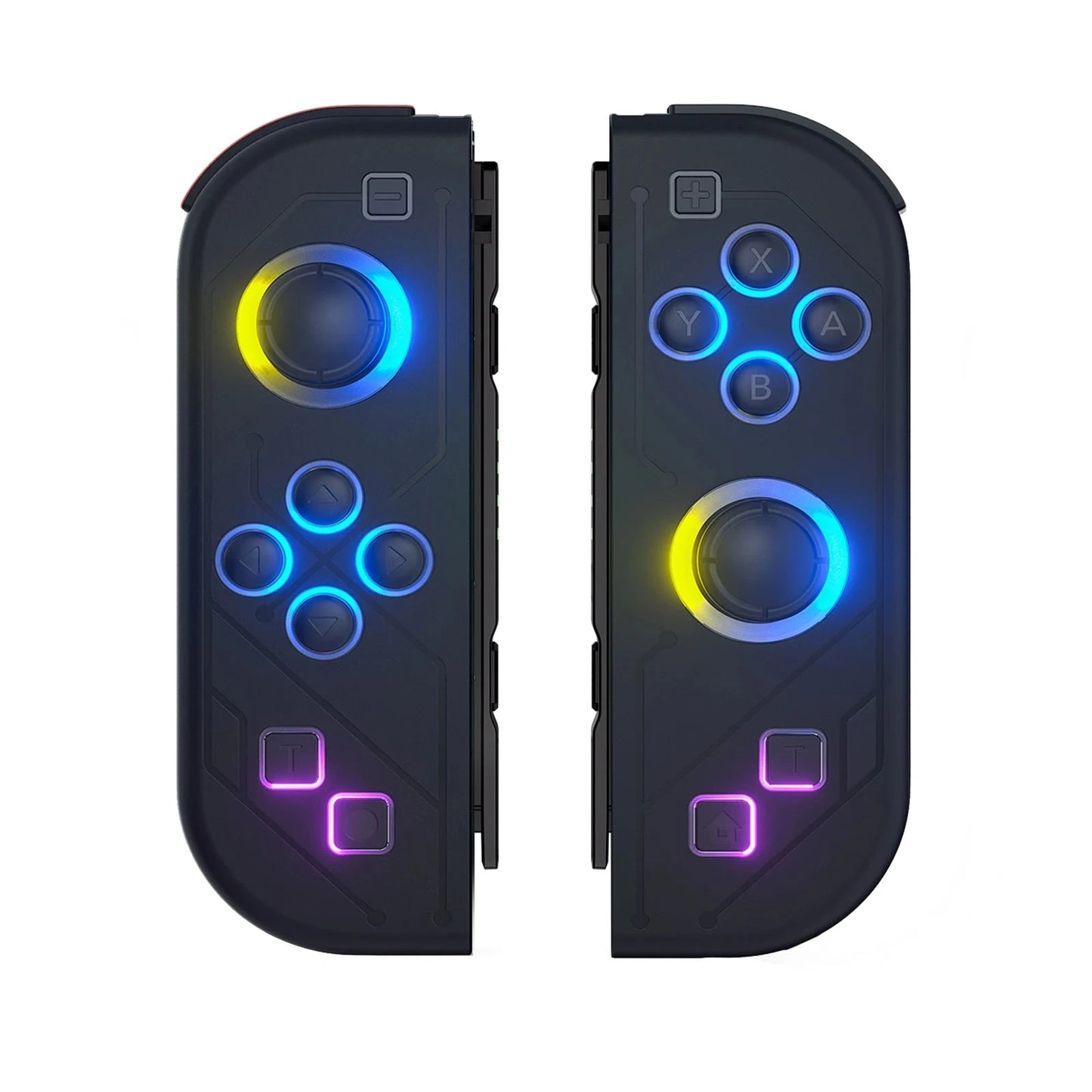 BT 5.2 Switch Joy Controller L/R RGB LED Joypad Gamepad For Nintend Switch/Oled/Lite Joystick with Dual Vibration 6-Axis Wake up Good Vibrations