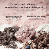 Little Angel Flower Knows Eyeshadow Palette Eye Glitter Make Up Palette Long Lasting 9 Color Eye Shadow For Girl And Women Good Vibrations