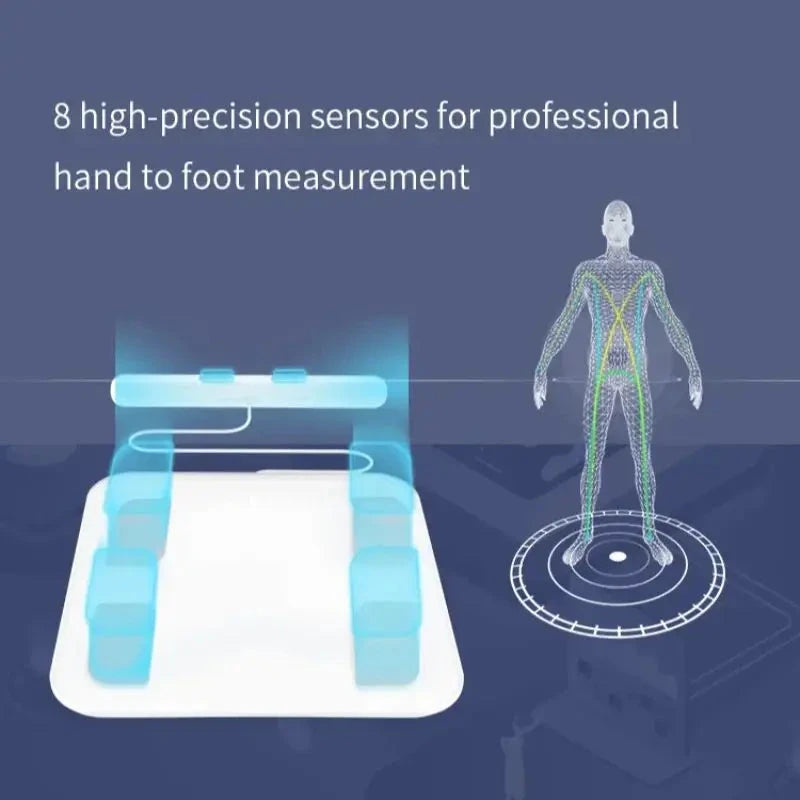 Fitdays Smart 8 Electrodes Body Fat Weight Scale, Human Bioimpedance Scale, Body Composition Scale Good Vibrations