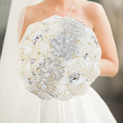 Green Crystal Wedding Bouquet Red Brooch bouquet wedding Wedding flowers Bridal Bouquets Good Vibrations