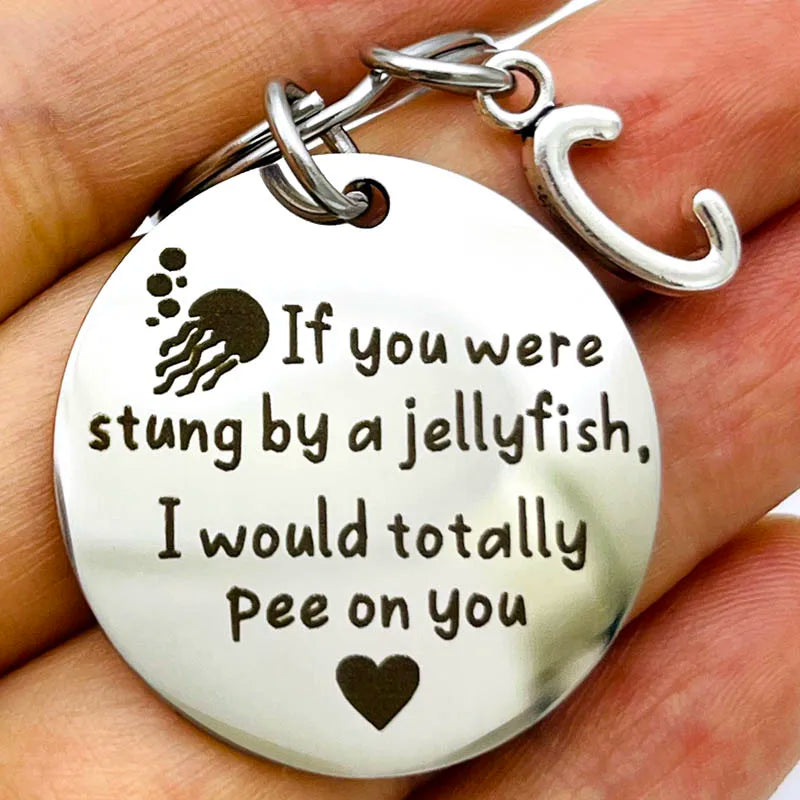 Funny Friendship Gifts for Women Men Friends Sisters True Friends Jewelry Gift Sister Gifts If You Were Stung By A Jellyfish Good Vibrations