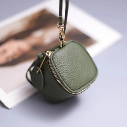 WERLLANDS PU Leather Pebbled Cube Coin Purse Good Vibrations
