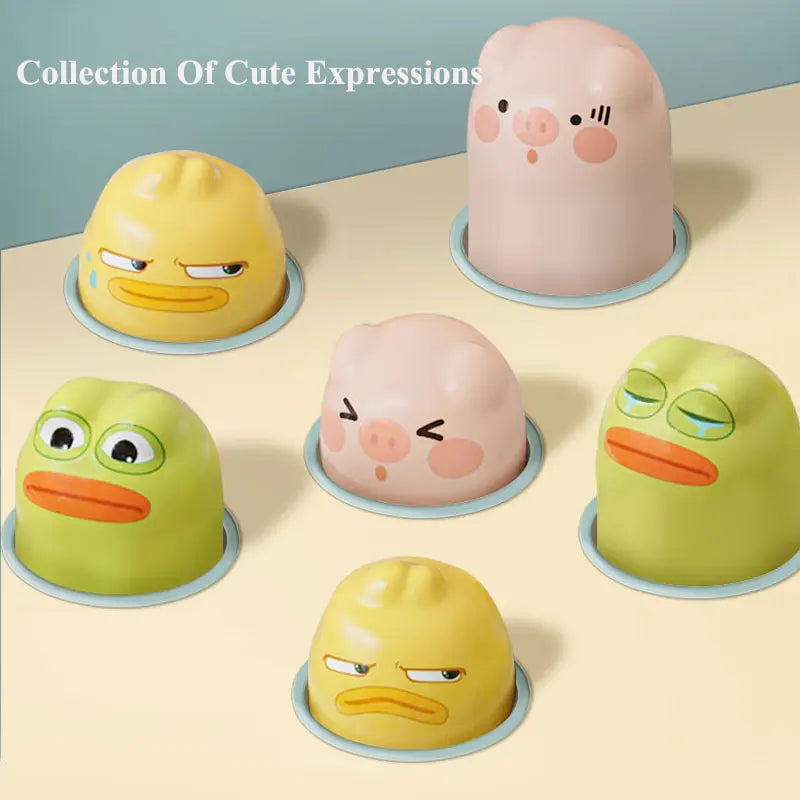 Duck/Frog/Pig Baby Toy Montessori Learning Game Educational Puzzle Gift for 12 24 Months Toddler Boy/Girl with Hammer Good Vibrations