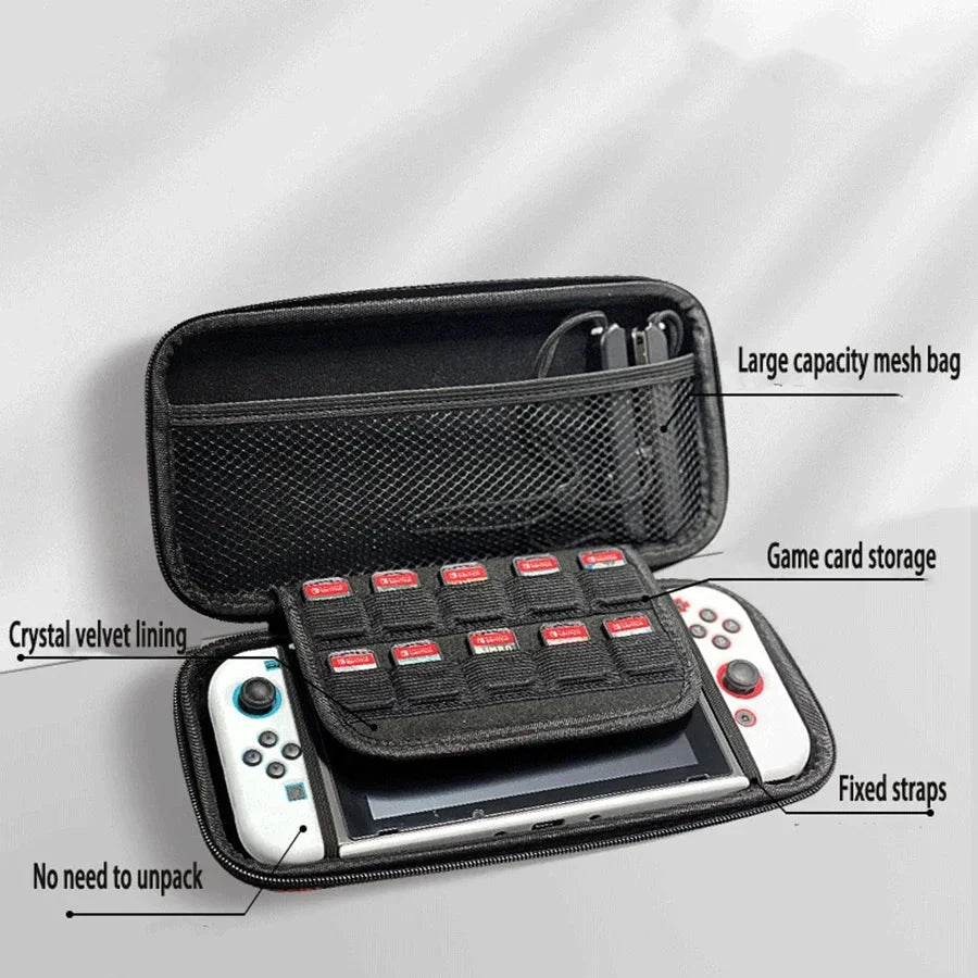 For Switch, OLED, NS Storage Bag Box, Shockproof and Anti Drop Digital Game Console, 2, OLED, Easy To Organize Hard Shell Good Vibrations