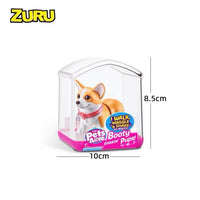Zuru Pets Alive 2Pcs Interactive Mini Dog Toy Set with Glitter Mini pet accessories Three-dimensional corgi decorative toys Good Vibrations