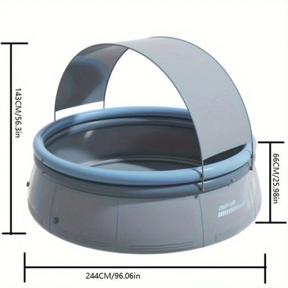 Outdoor Inflatable Swimming Pool Durable 3-layer Reinforced PVC 1200 Gallon Capacity, Can Accommodate Up To 3 People Good Vibrations