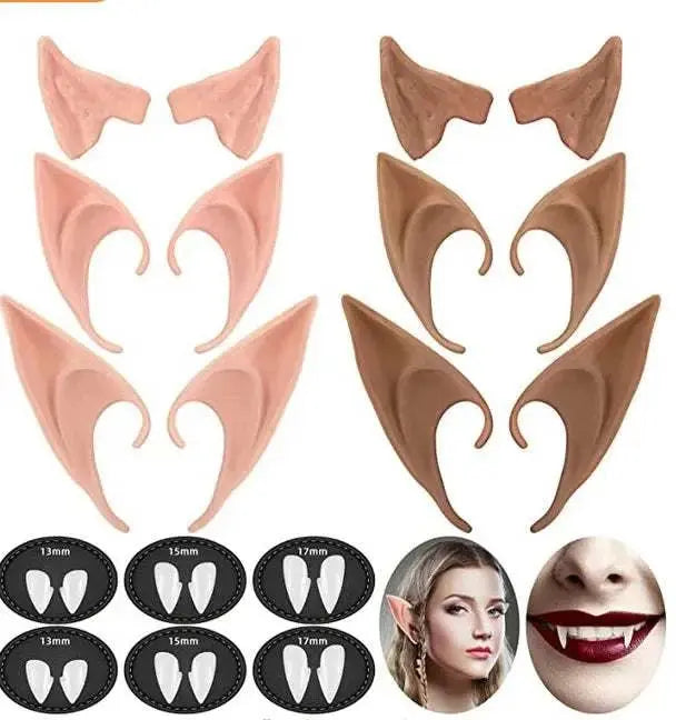 Cosplay Fairy Pixie Elf Ears Soft Vampire Ear Prop Angel Anime Party Dress Up Costume Accessories for Halloween Christmas GOOD Vibrations