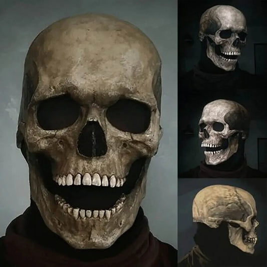Halloween Mask Latex Scary Horror Decoration Full Head Skull Mask Helmet Cosplay Jaw Masque Gifts Party Costume Pro Mask Good Vibrations