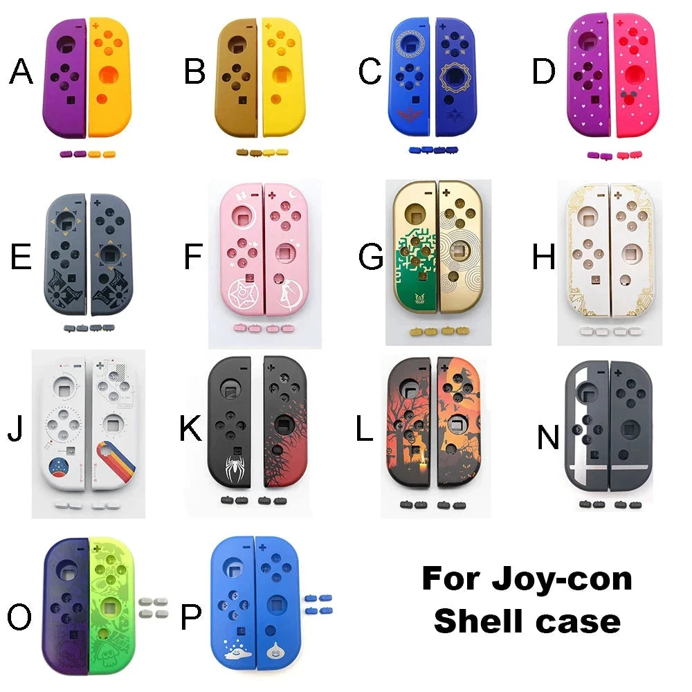 Cartoon pattern Front Back with Middle Frame Shell Housing Case Plastic Cover For Nintend Switch NS NXJoy-Con JoyCon Controller Good Vibrations