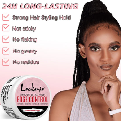 Women and Kid 30g Edge Control Gel Long Lasting Hold Control Wax Natural Finishing Anti-frizz Hair Wax Smoothing Styling Pomade Good Vibrations