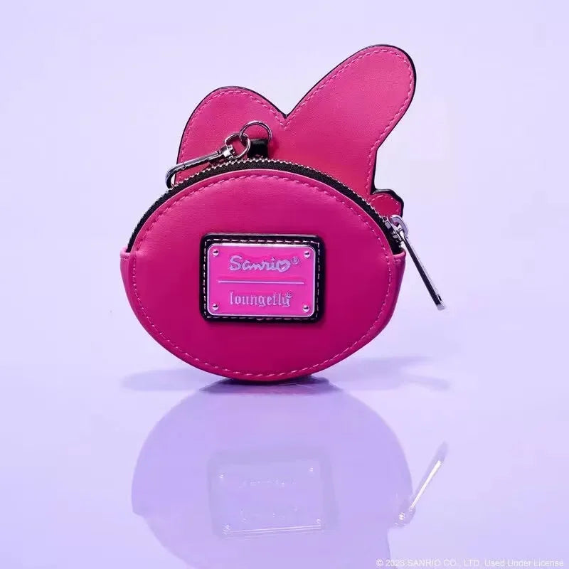 Sanrio Series Purple Kuromi My Melody Backpack Creative Backpack Storage Stationery Leather Mini Student Backpack Christmas Gift Good Vibrations