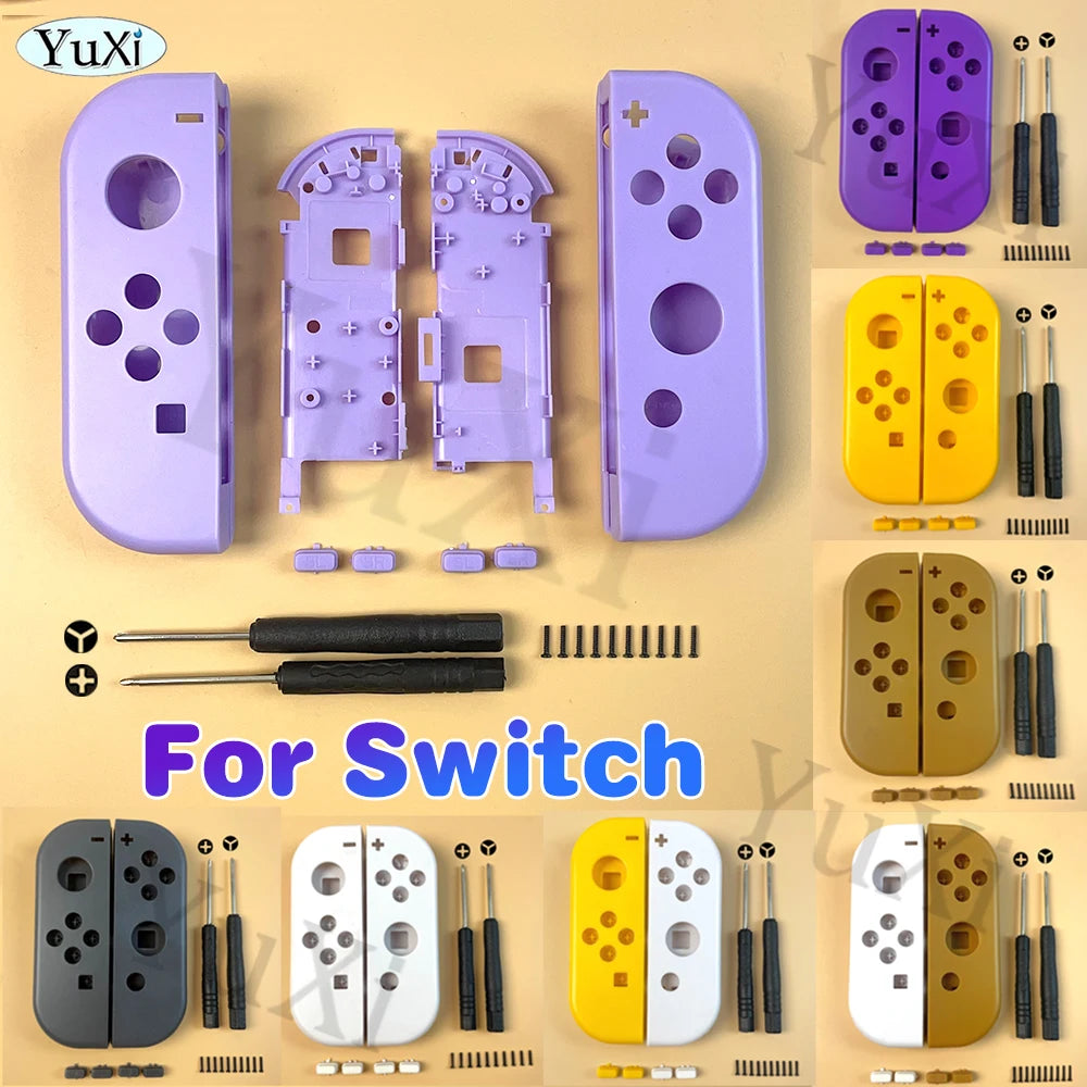 1Set Front Back Middle Frame Shell Housing Case Plastic Cover LR SL SR Buttons For Nintend Switch NS NXJoy-Con Game Controller Good Vibrations