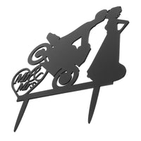 Bride Groom Cake Topper Motorcycle Wedding Cake Toppers Cycling Cake Decoration Motorcycle Cake Decorations Bride Groom Cake Good Vibrations