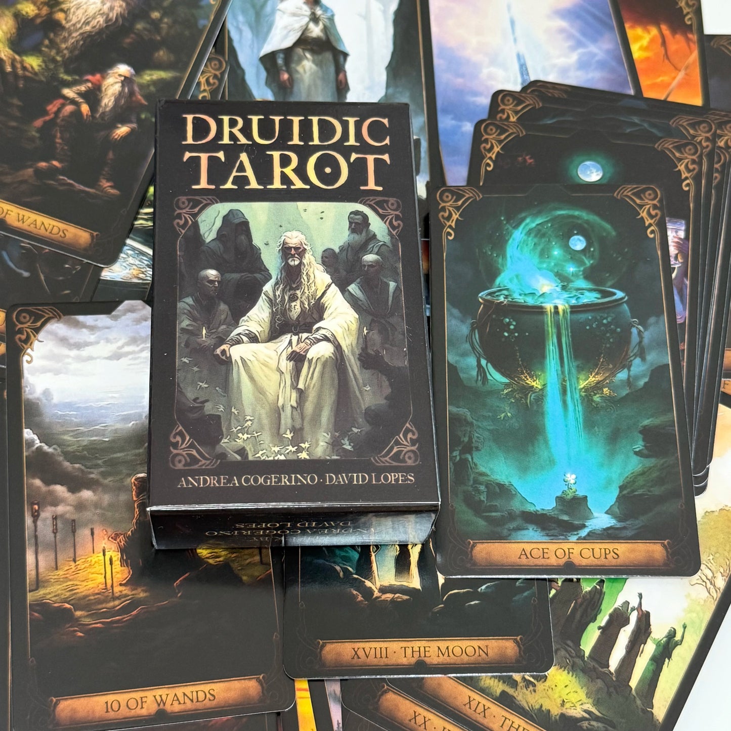 Druidic Tarot Cards 78pcs English Version Mysterious Divination Tarot Deck Board Game Good Vibrations
