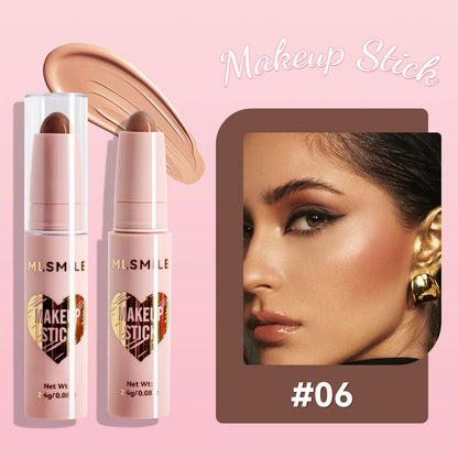 MLSMILE 8 Color High Gloss Pearl Contouring Stick Face Brightening Sleeper Silkworm Pen three-dimensional Face contour Shadow Good Vibrations