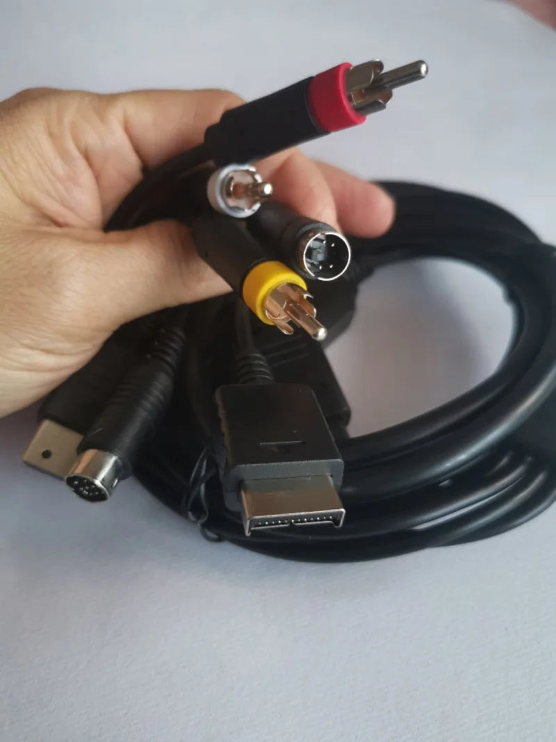 Multi Console Game System S-Video/ AV Cable For N64/PS2/Sega DC128/sega Saturn ss Good Vibrations