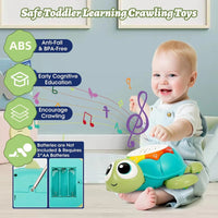 Baby Toys 6-12 Months Musical Crawling Turtle Baby Toys with Light & Sound Remote Crawling Elephant Early Developmental Toys Good Vibrations