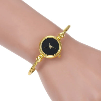 Watch for Women Small Gold Bangle Bracelet Luxury Watches Stainless Steel Ladies Quartz Wrist Watch Brand Casual Women Reloj Good Vibrations