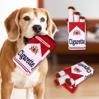 Cigarettes Dog Toy Imitation Cigar Chew Toy Interactive Plush Dog Chew Toy Funny Stuffed Dog Toys Novelty for Chewing Teething Good Vibrations