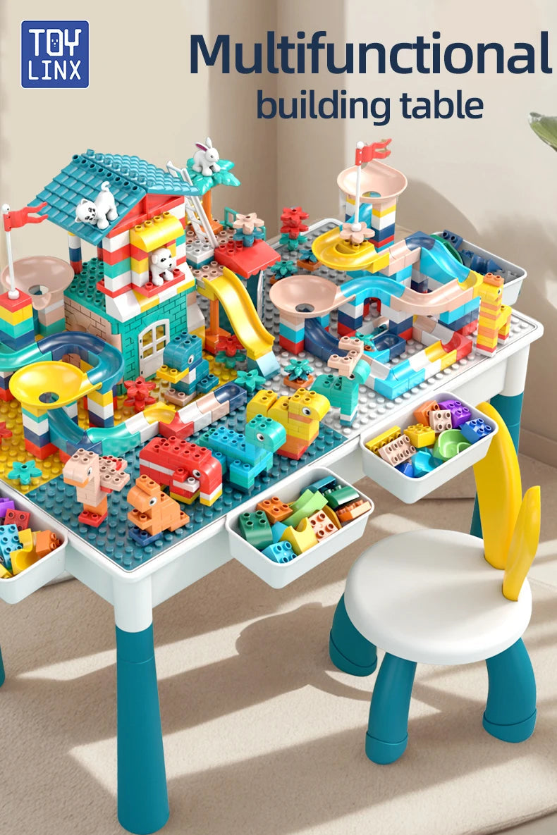 Large Size Blocks Compatible with Large Classic Blocks, Water Table,Sand Table and Blocks Table for Kids Activity Good Vibrations