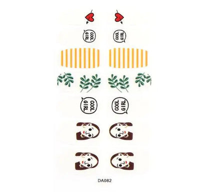 Nail Stickers DIY Decals For Nail Art Wraps Women Beauty Full Cover Nail Manicures Decorations Uñas Postizas Press On Nails Good Vibrations