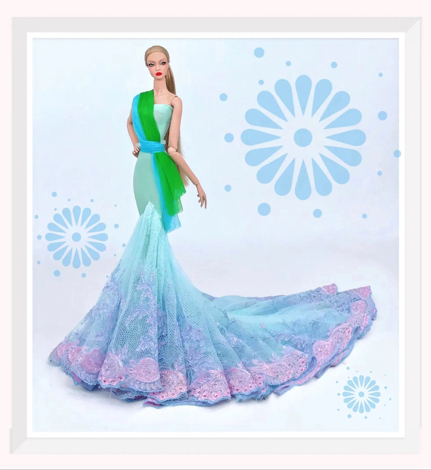 hot Wedding Dress for 30cm bjd Doll Princess Evening Party Clothes Wears Long Dress Outfit Set 30cm 1/6 clothes accessories Good Vibrations