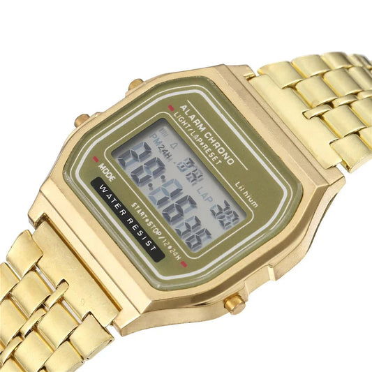 2025 Digital Watches For Men Sports Waterproof Bracelet Clock Gold Electronice LED Wristwatch Women Good Vibrations