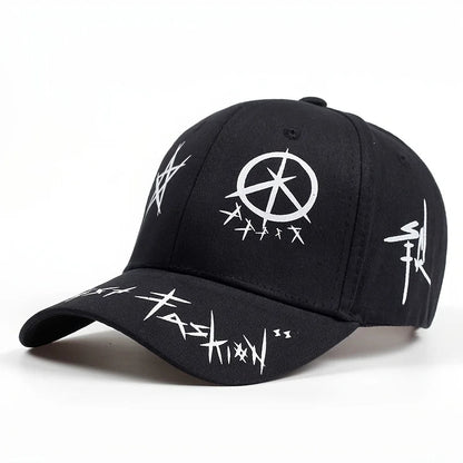 Unisex Letter Pattern Printing Snapback Baseball Caps Spring and Autumn Outdoor Adjustable Casual Hats Sunscreen Hat Good Vibrations