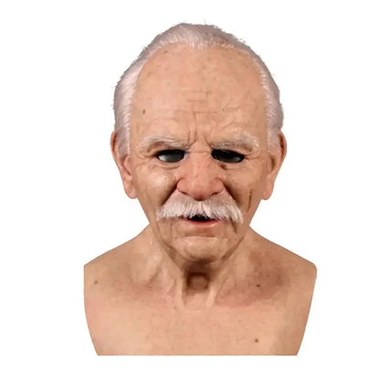 Halloween Old Man Mask Holiday Party Wrinkle Full For Head Mask Face Mask Party Supplies Cosplay Props Halloween Trick Decor Good Vibrations