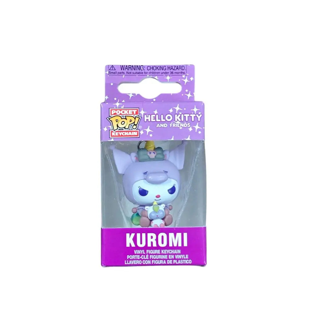 My Melody Kuromi With Baku Keychain Toy Hello Kitty Pochacco Devil Kuromi Pocket Pop Keychain Collectible Model Toys Good Vibrations