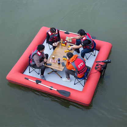 Inflatable Floating Lounge Boat Pvc Inflatable Boat Paddle Surfing Portable Fishing Boat For Outdoor activities Good Vibrations