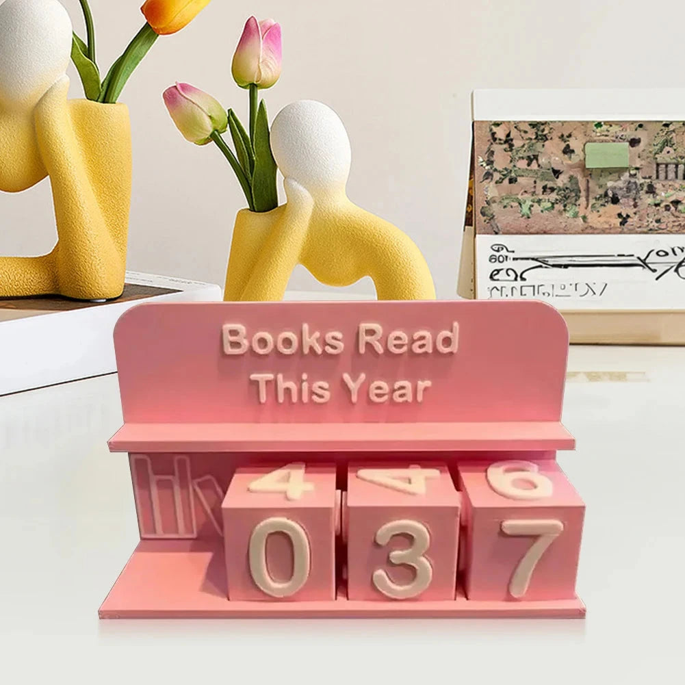 Books Read This Year Counting Ornaments 3D Printed Book Read Tracker Library Decor Ornament for Teachers Writers Library Lovers Good Vibrations