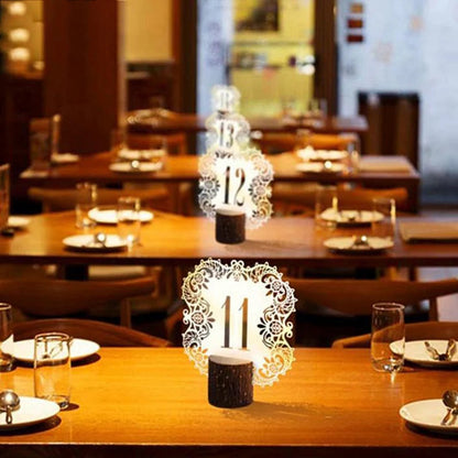 10pcs/set Table Numbers 1-10 11-20 Table Number Cards for Weddings Party Banquet Good Vibrations