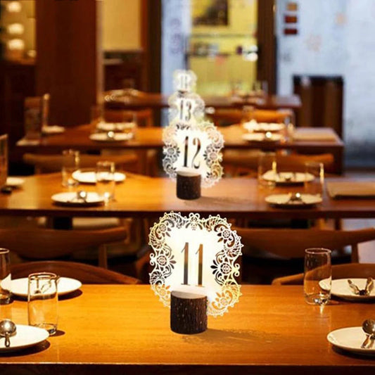 10pcs/set Table Numbers 1-10 11-20 Table Number Cards for Weddings Party Banquet Good Vibrations